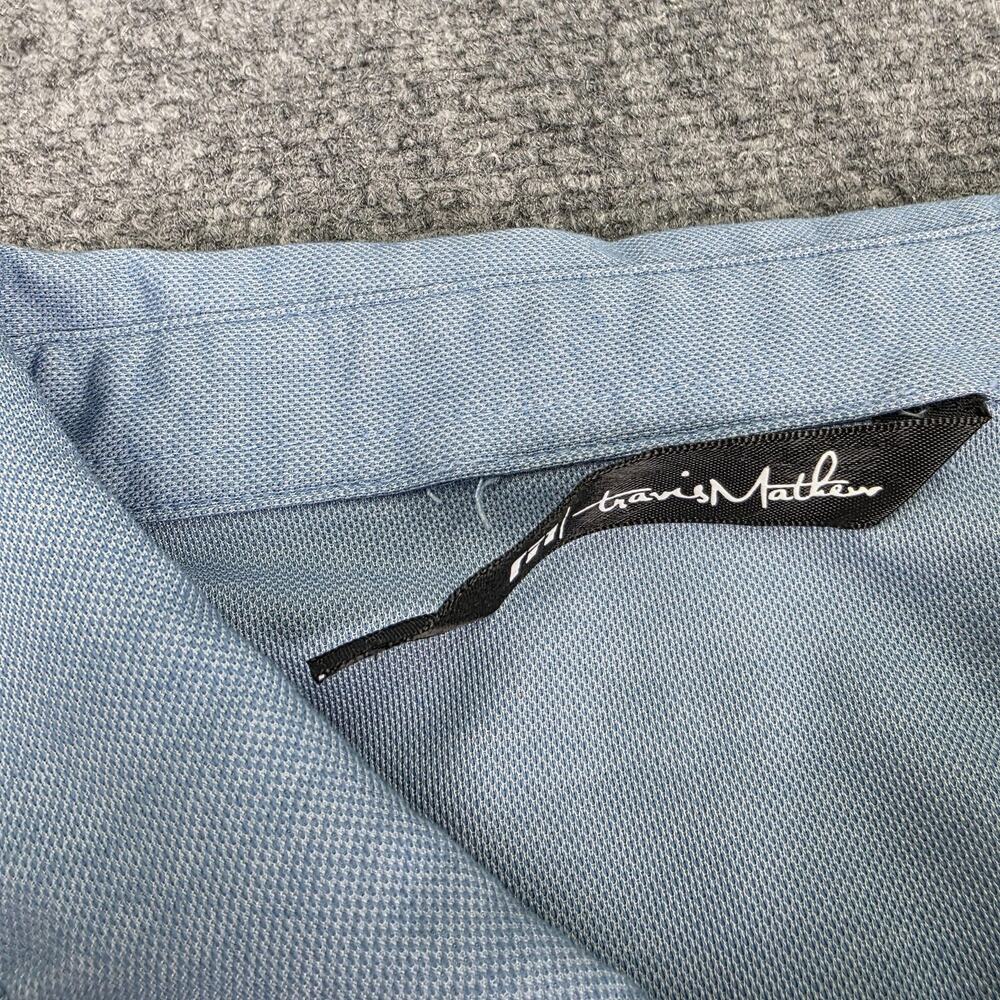 Travis Mathew Shirt Mens XL Blue Polo Pima Cotton Golf Active Casual Performance - Picture 15 of 16